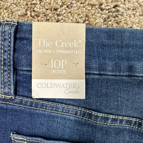 Coldwater Creek Straight-Leg Women's Jeans Size 10P Mid Rise Stretch NWT - Picture 8 of 10